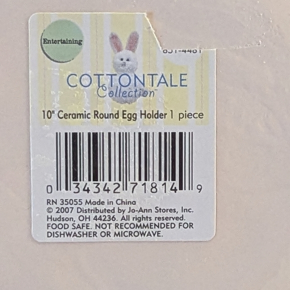 Cottontale Collections Easter  Ceramic Egg Plate Holder - Picture 6 of 8